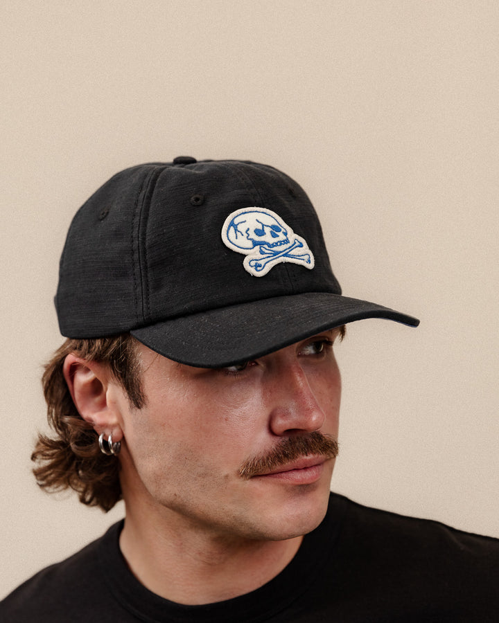 Godspeed Skull 6 Panel Cap - Washed Black