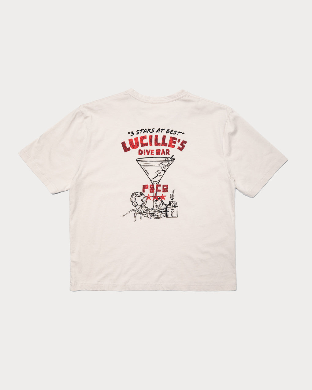 Lucille's Dive Bar Boxy T-Shirt - Bone