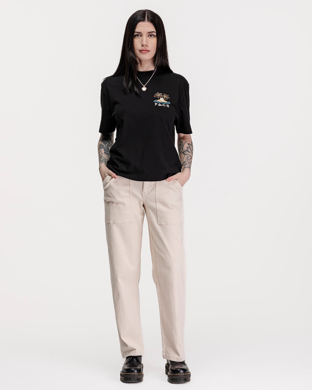 Feelin' Waved Boxy T-Shirt - Washed black