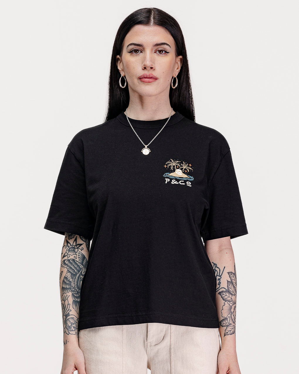 Feelin' Waved Boxy T-Shirt - Washed black