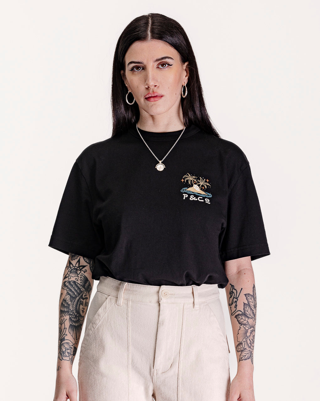 Feelin' Waved Boxy T-Shirt - Washed black