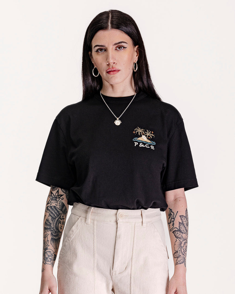 Feelin' Waved Boxy T-Shirt - Washed black