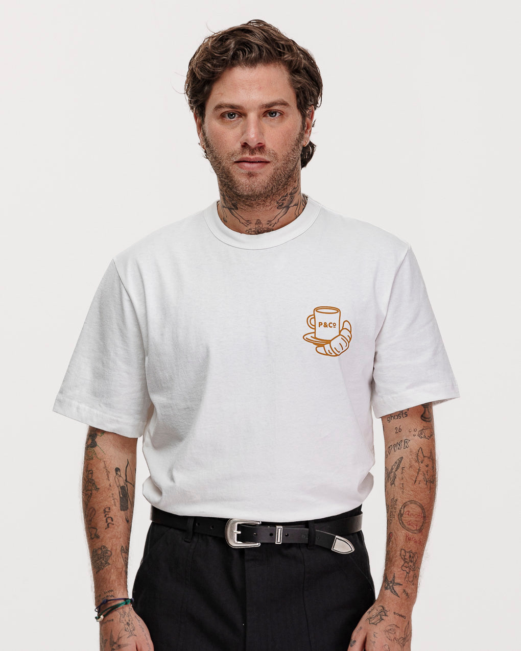 Coffee & Croissants T-Shirt - Off White