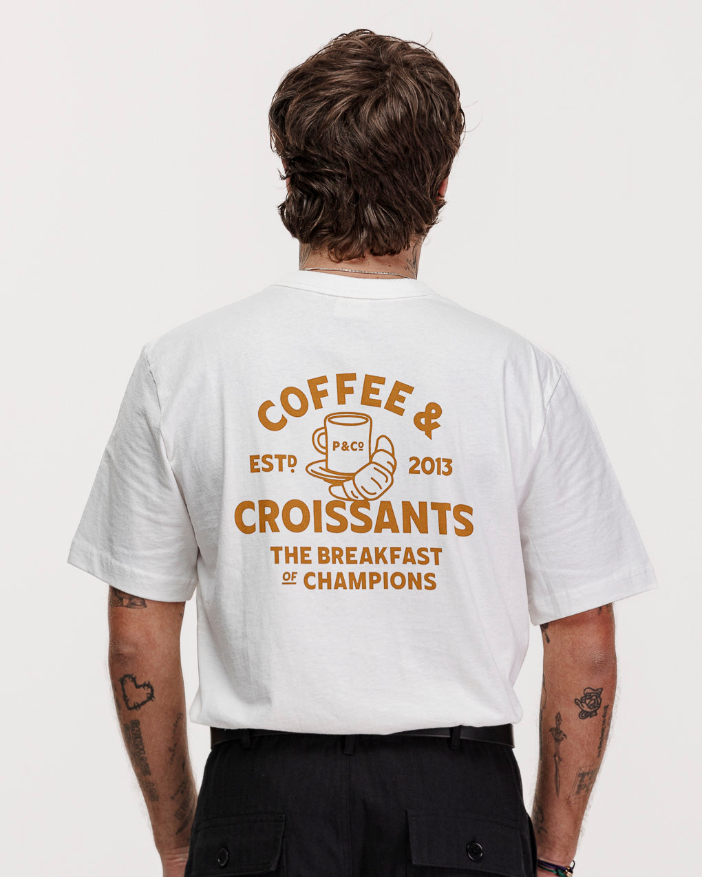 Coffee & Croissants T-Shirt - Off White