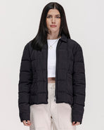 Time To Slow Quilted Jacket - Washed Black