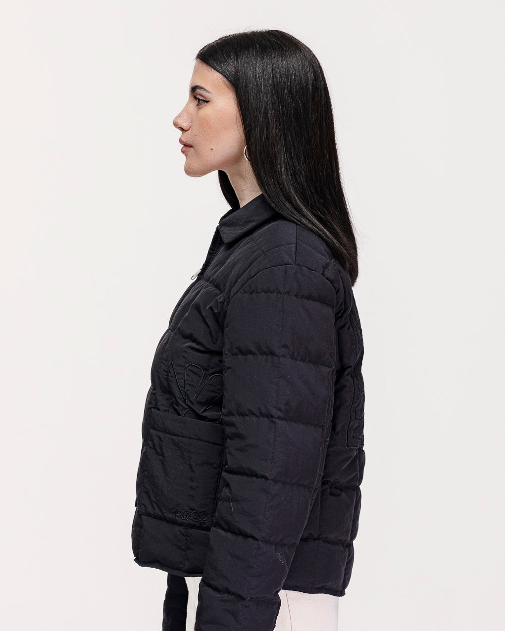 Time To Slow Quilted Jacket - Washed Black