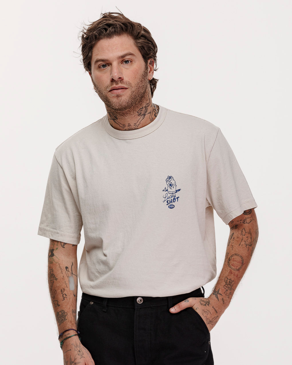 Lucky Shot T-Shirt - Bone