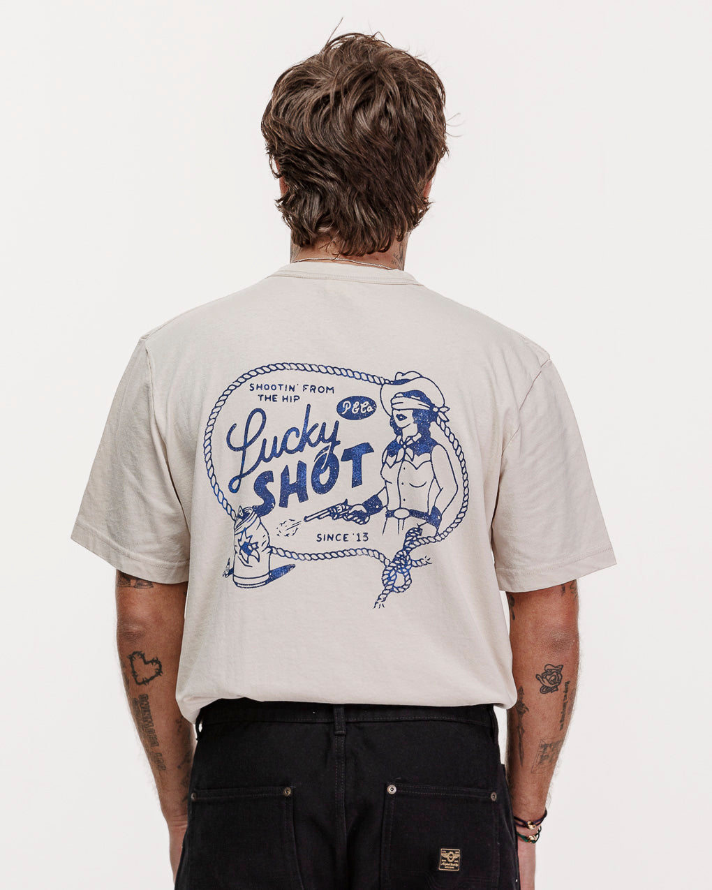 Lucky Shot T-Shirt - Bone