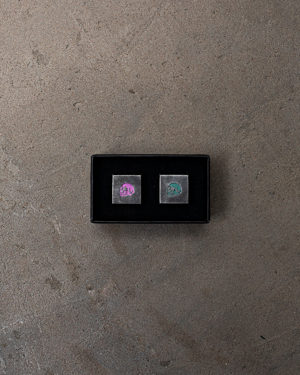 Neon Bones Metal Dice Set