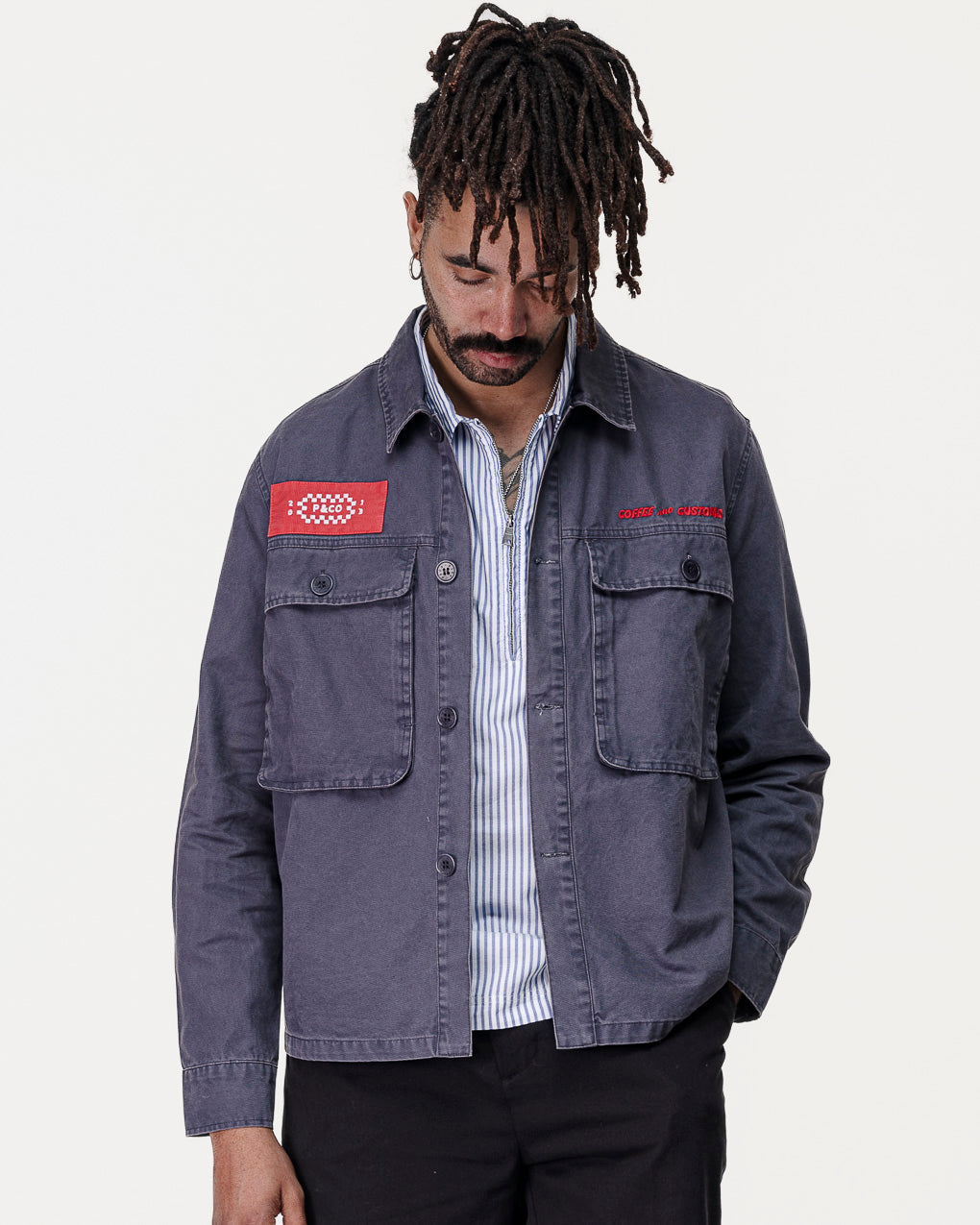 Coffee & Customs Uniform Overshirt - Washed Navy