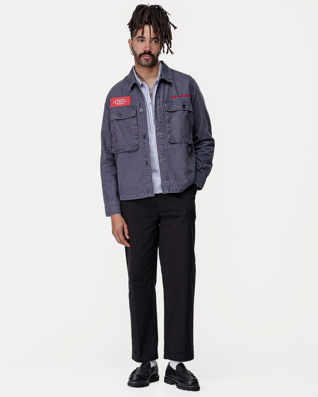 Coffee & Customs Uniform Overshirt - Washed Navy