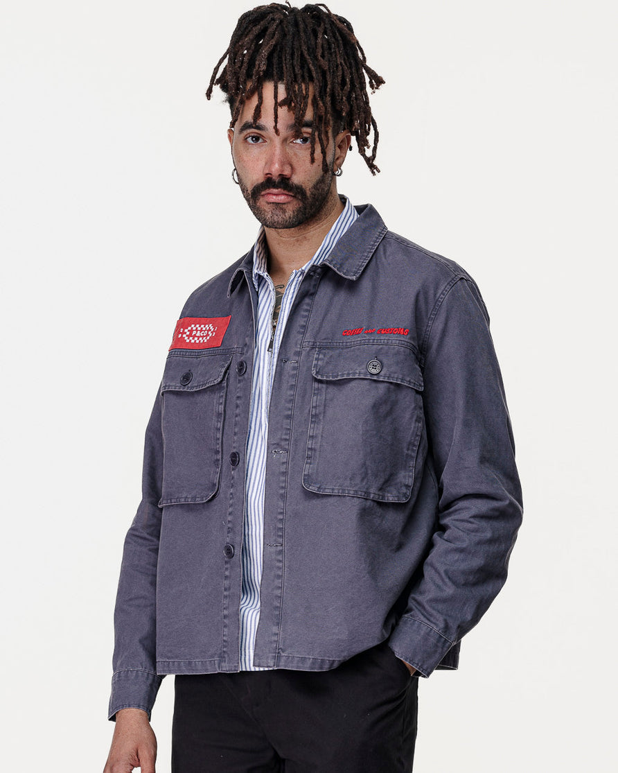 Coffee & Customs Uniform Overshirt - Washed Navy