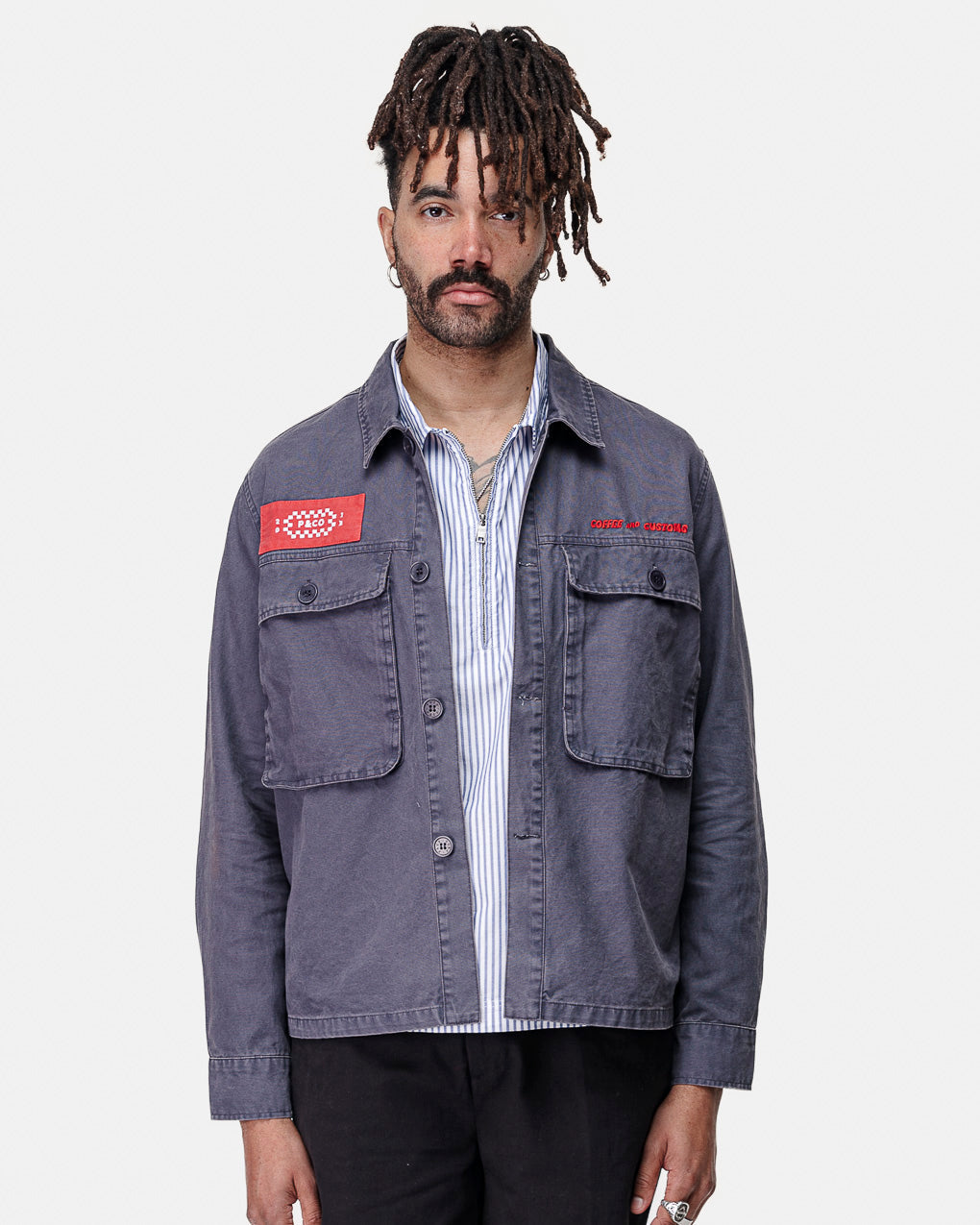 Coffee & Customs Uniform Overshirt - Washed Navy