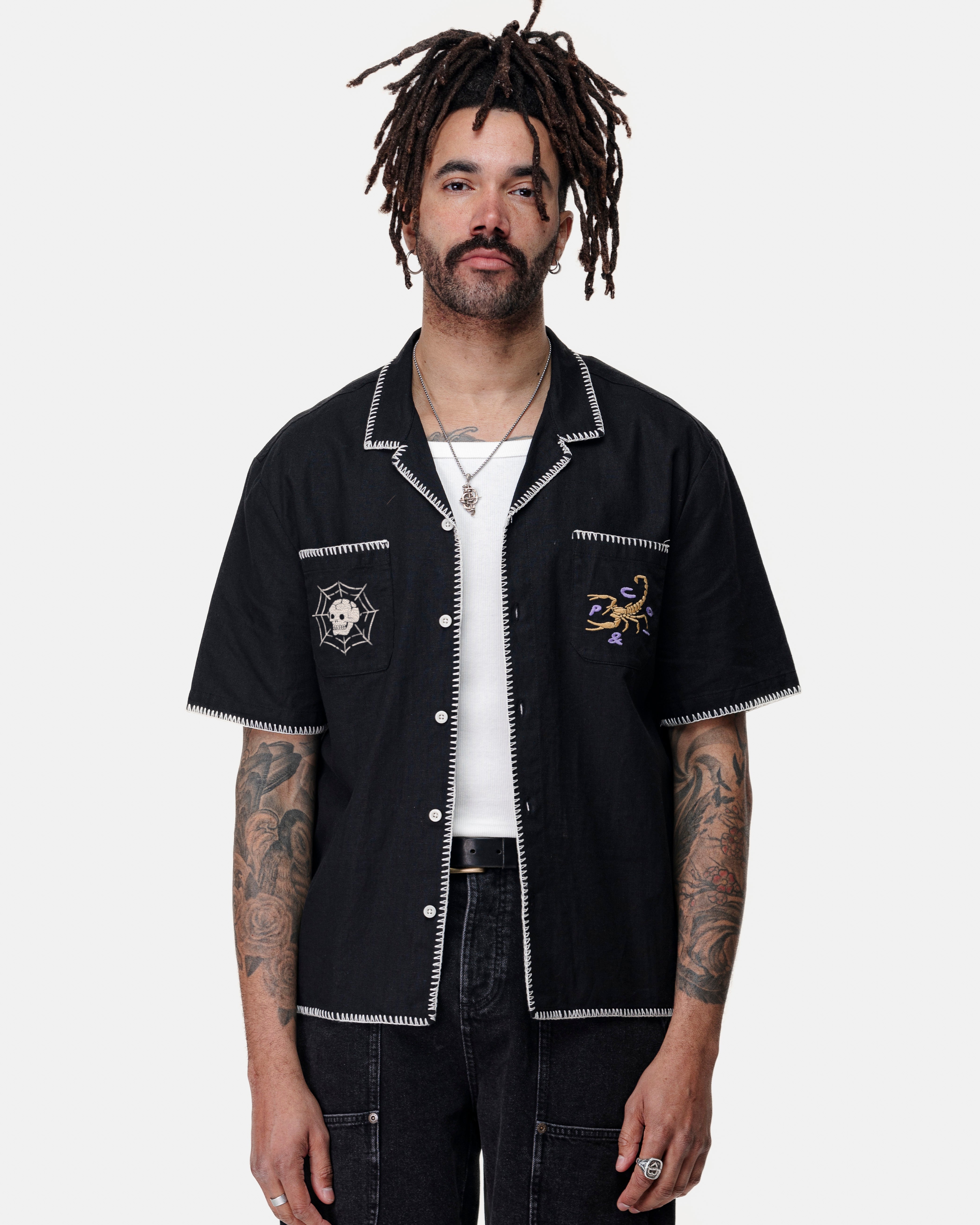 One Shot Resort Shirt - Washed Black