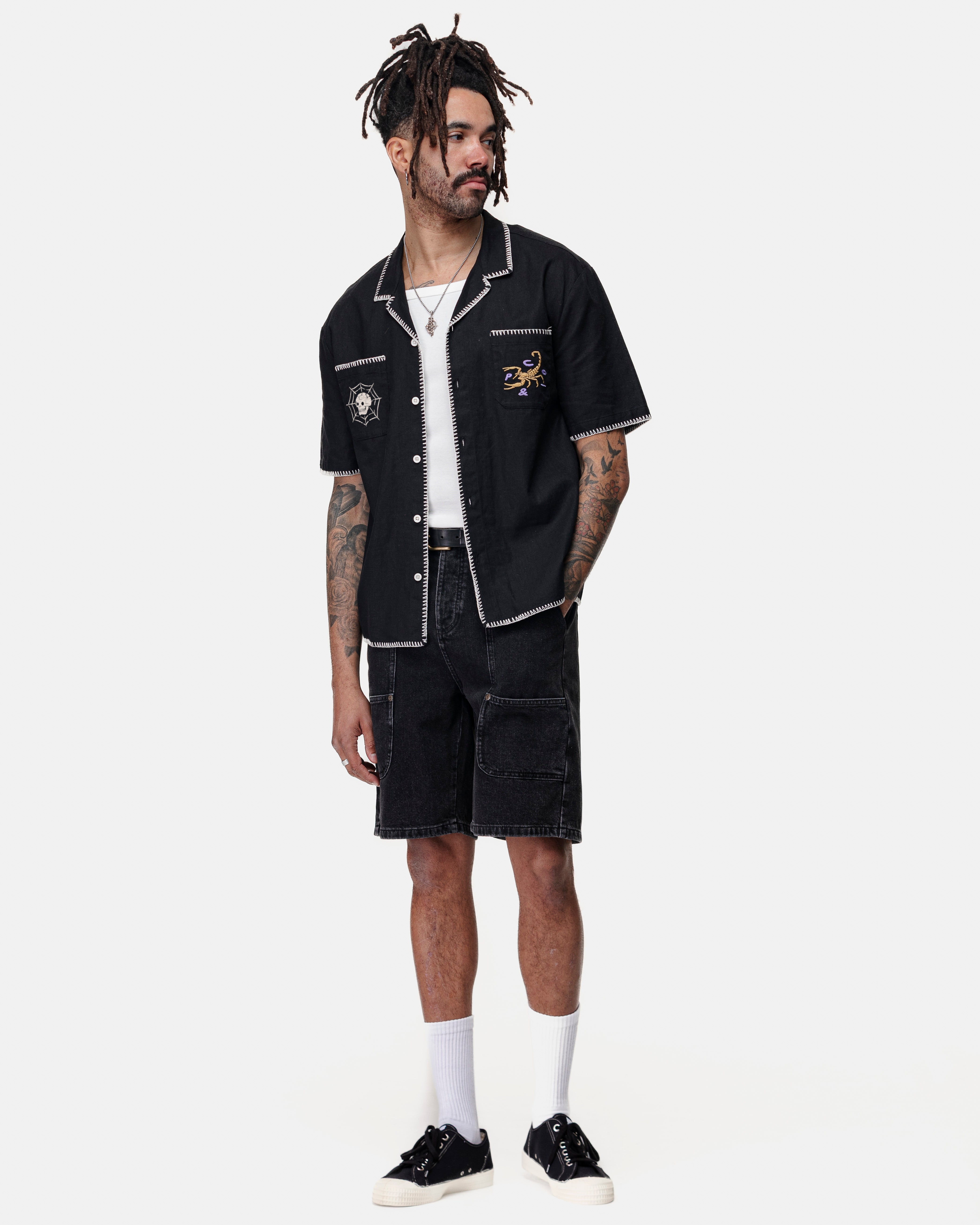 One Shot Resort Shirt - Washed Black