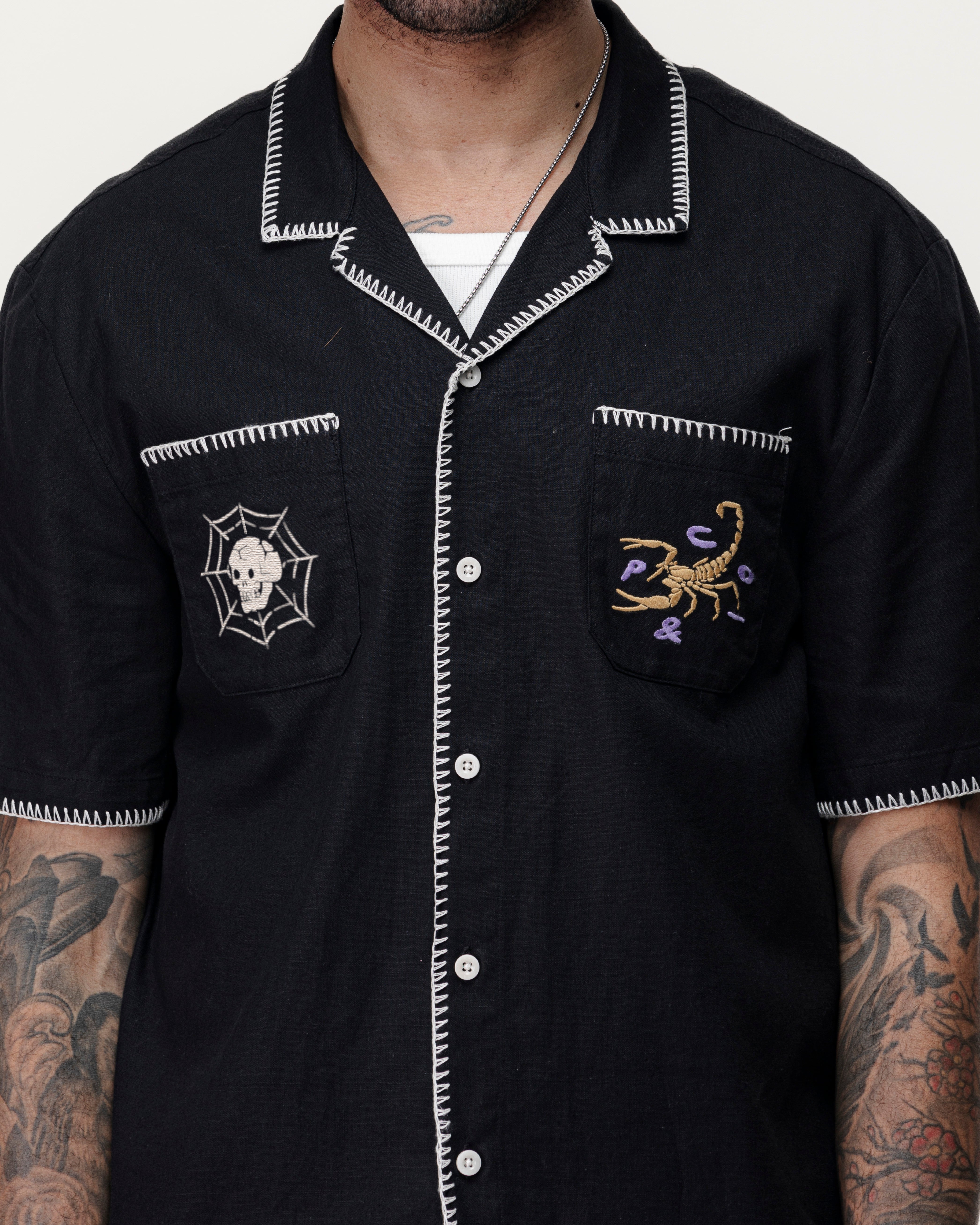 One Shot Resort Shirt - Washed Black