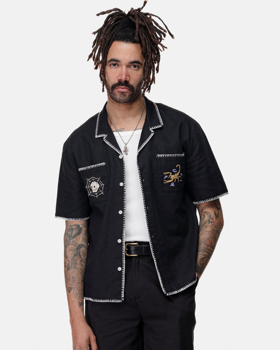 One Shot Resort Shirt - Washed Black