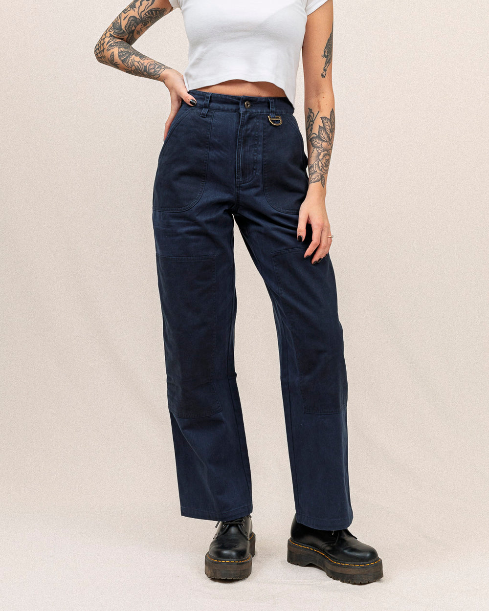 Surplus High Waisted Pants - Navy