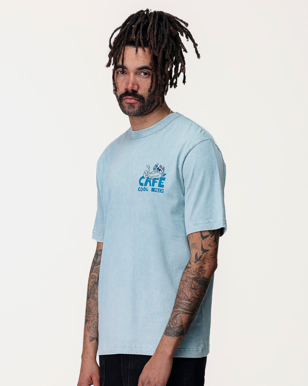Café Cool T-Shirt - Vintage Blue
