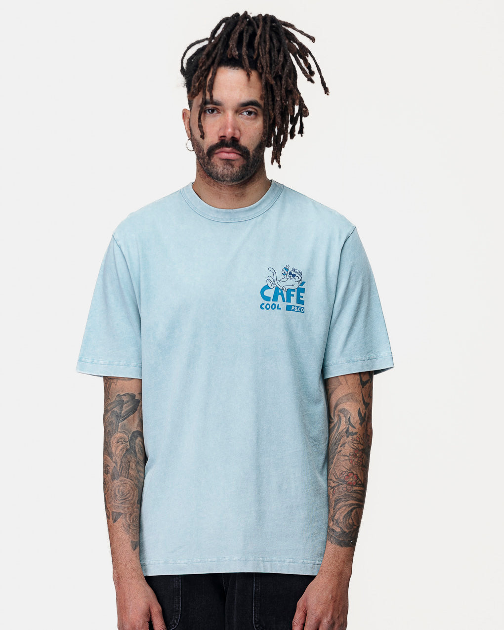 Café Cool T-Shirt - Vintage Blue