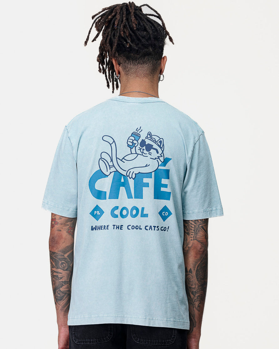 Café Cool T-Shirt - Vintage Blue