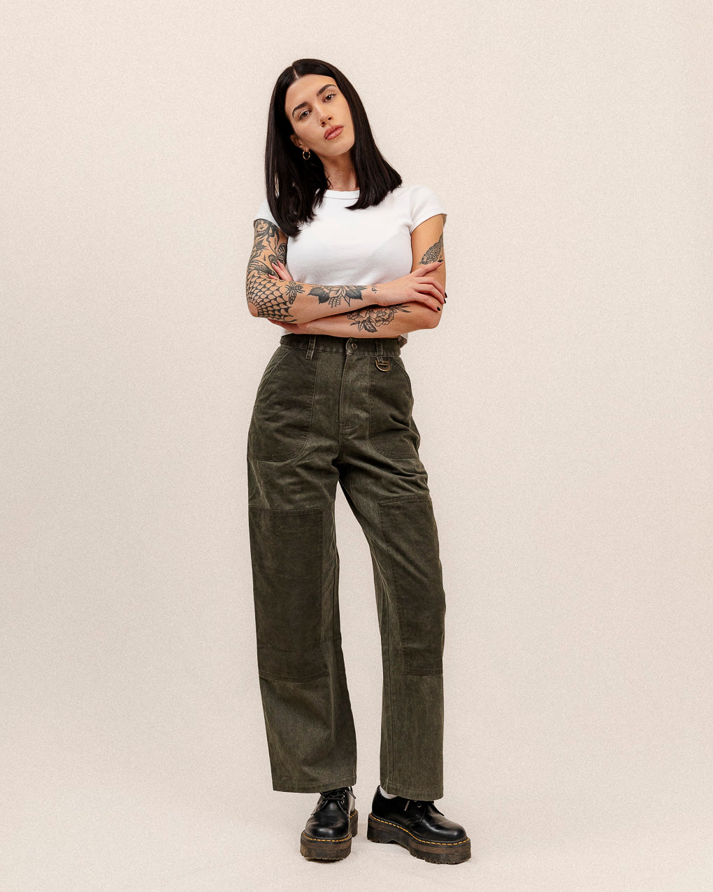 Surplus High Waisted Pants - Khaki