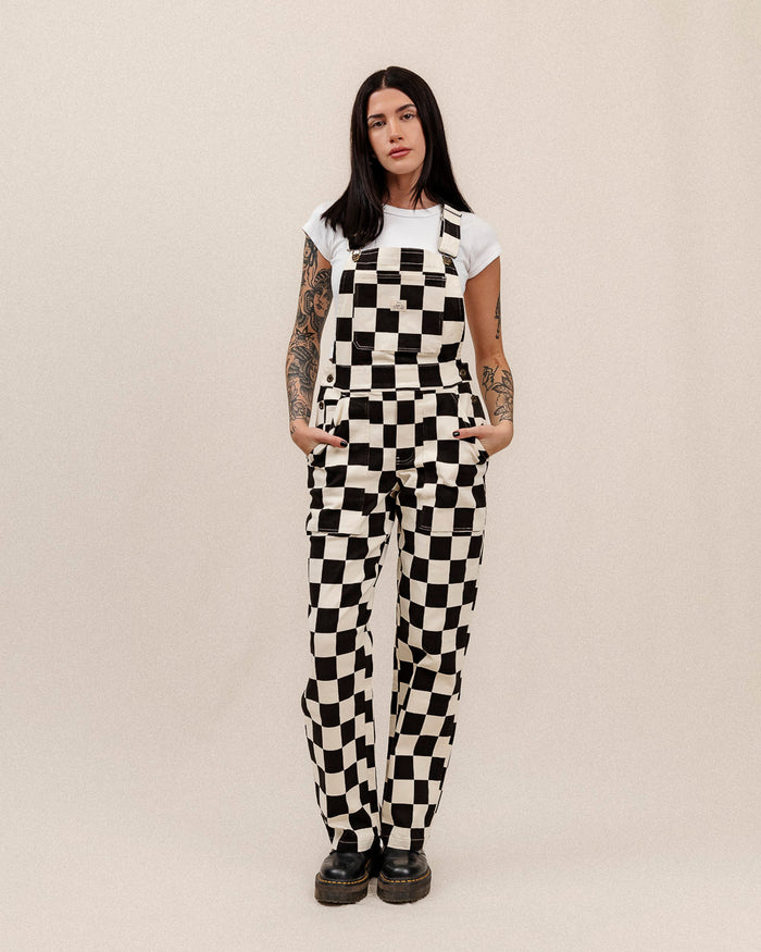 304 Service Overalls - Black Checkerboard