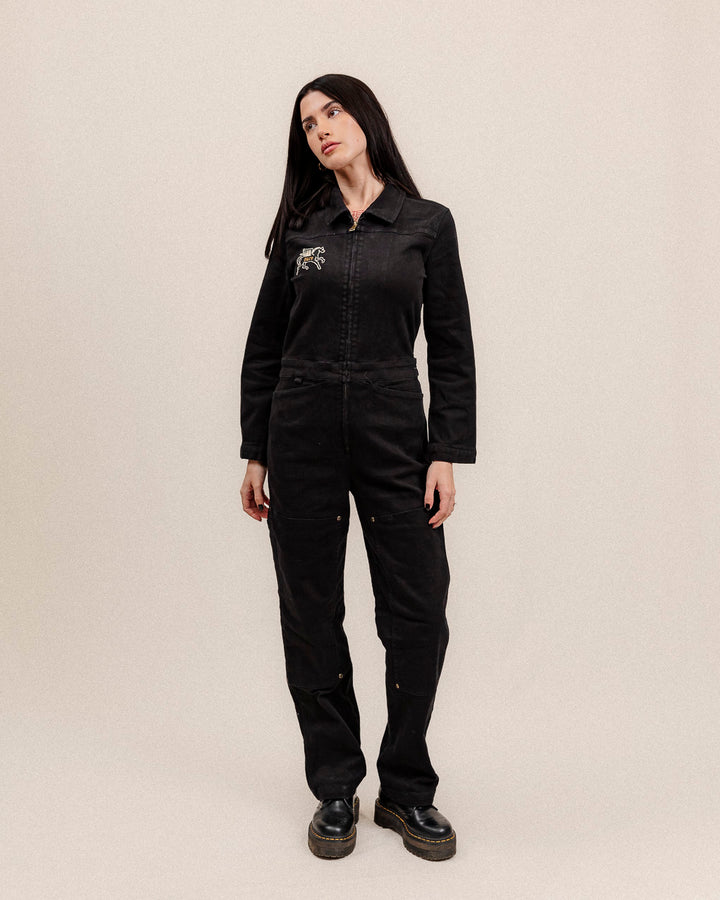 Moto Garage Boilersuit - Washed Black