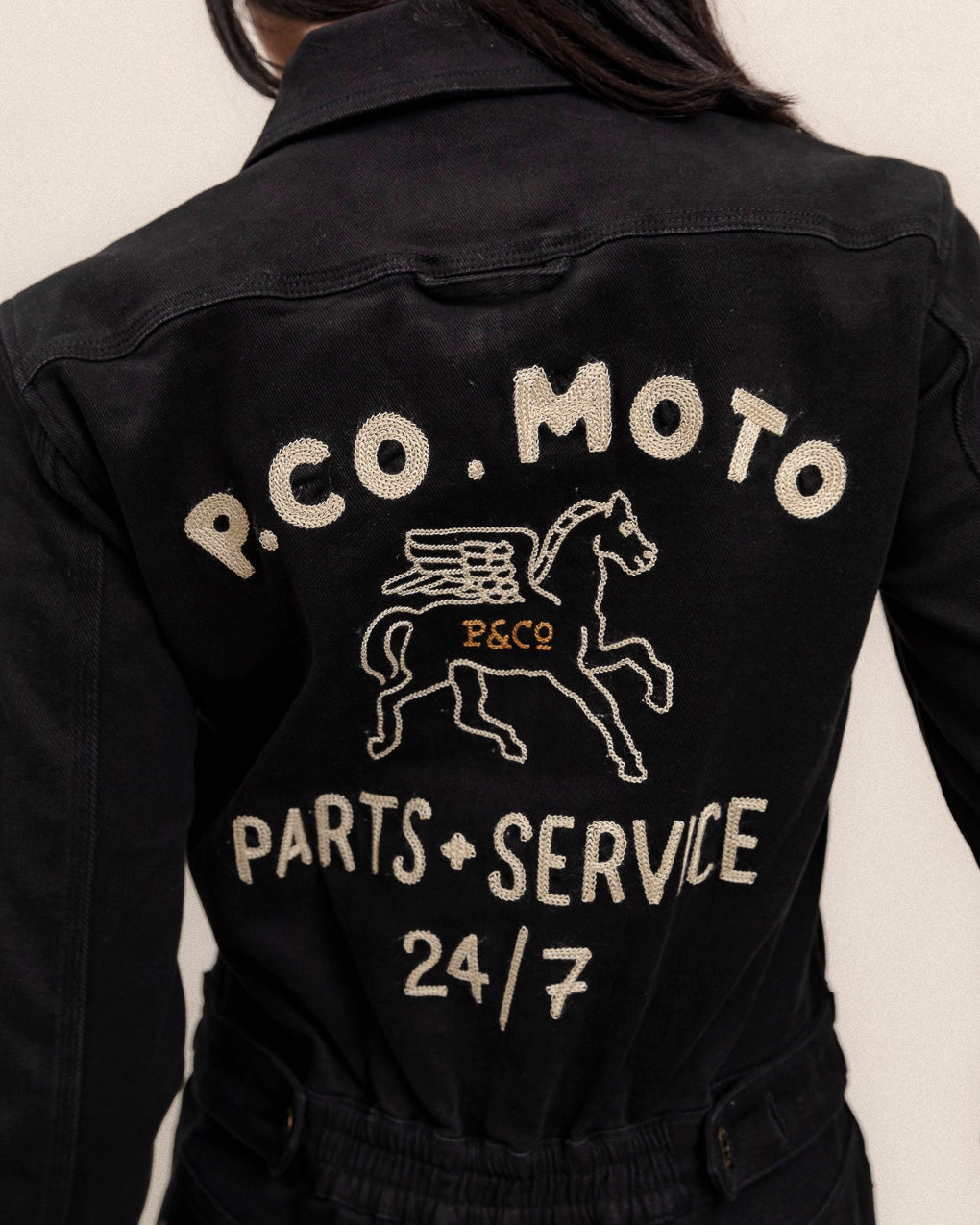 Moto Garage Boilersuit - Washed Black