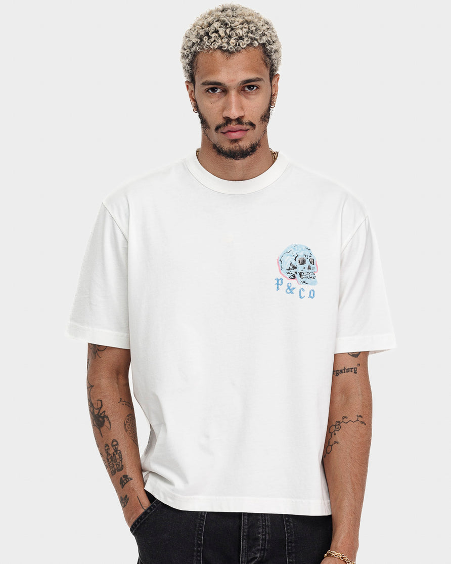 Neon Bones Boxy T-Shirt - Off White