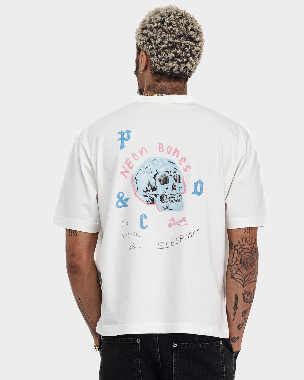 Neon Bones Boxy T-Shirt - Off White