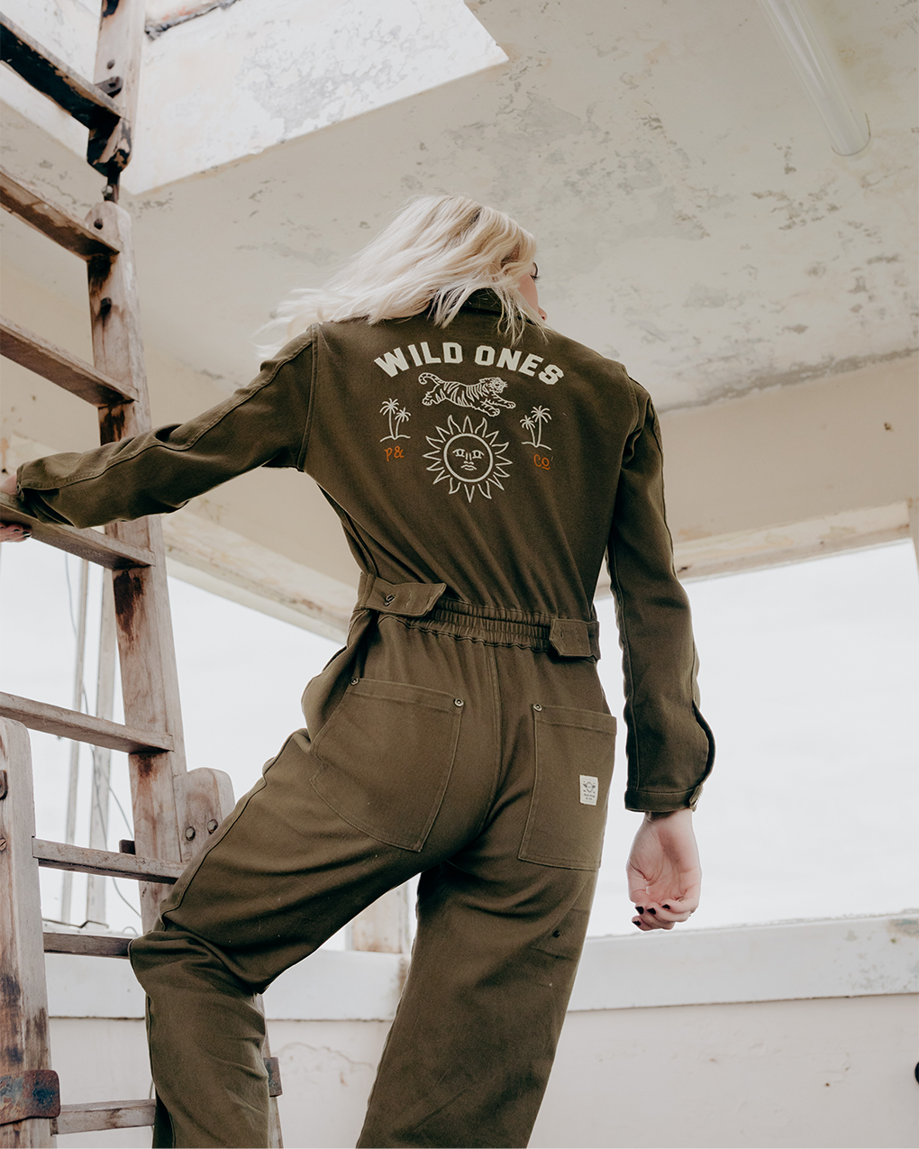 Wild Ones Boilersuit - Olive