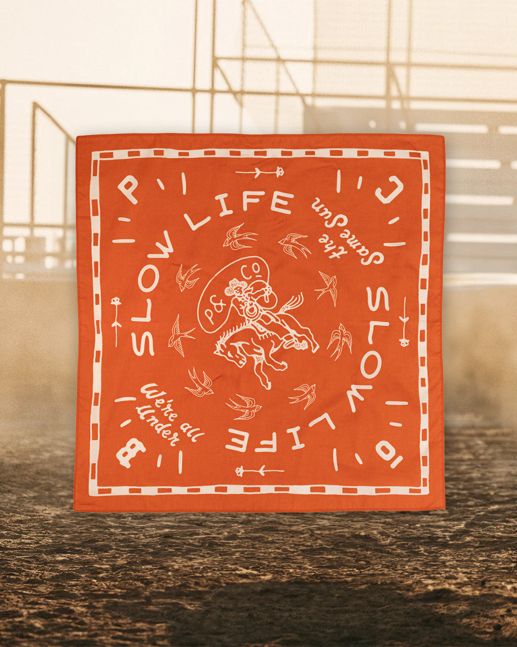 Slow Life Bandana - Rust