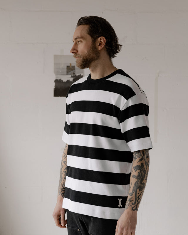 Crafted Heavyweight T-Shirt - Moto Stripe