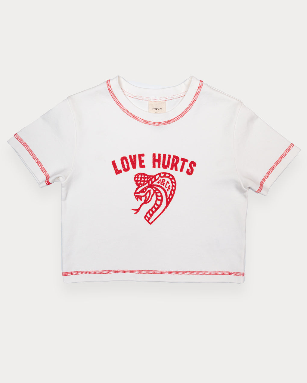 Love Hurts Baby T-Shirt - Off White