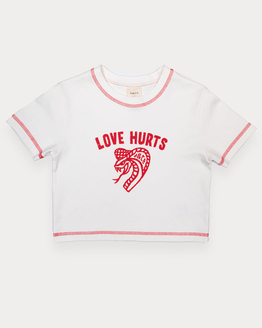 Love Hurts Baby T-Shirt - Off White