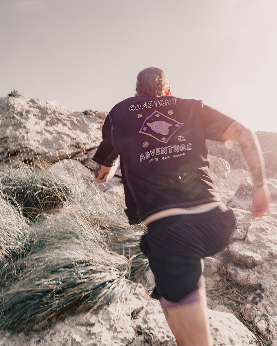 It's Out There Trail T-Shirt - Washed Black