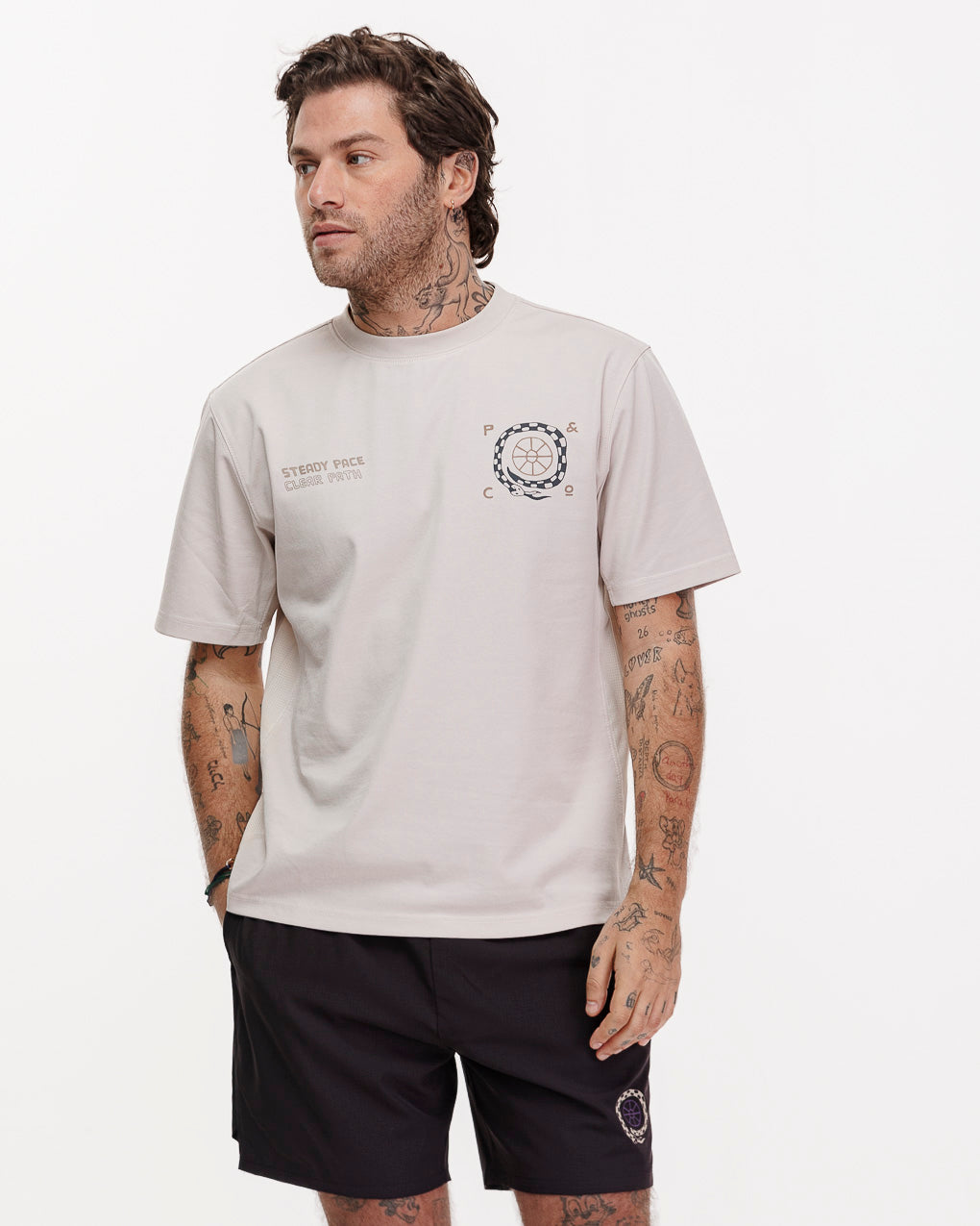 Steady Pace Trail T-Shirt - Bone