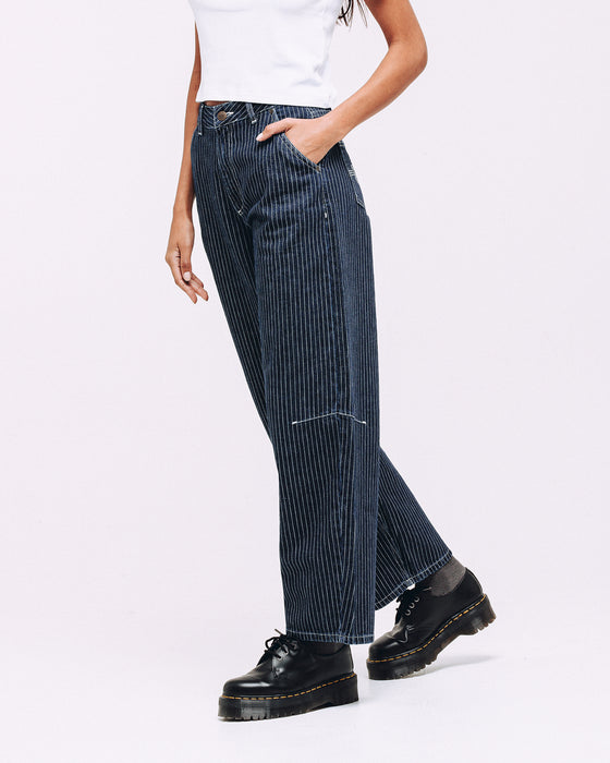 Grace Barrel Leg Jean - Blue Hickory