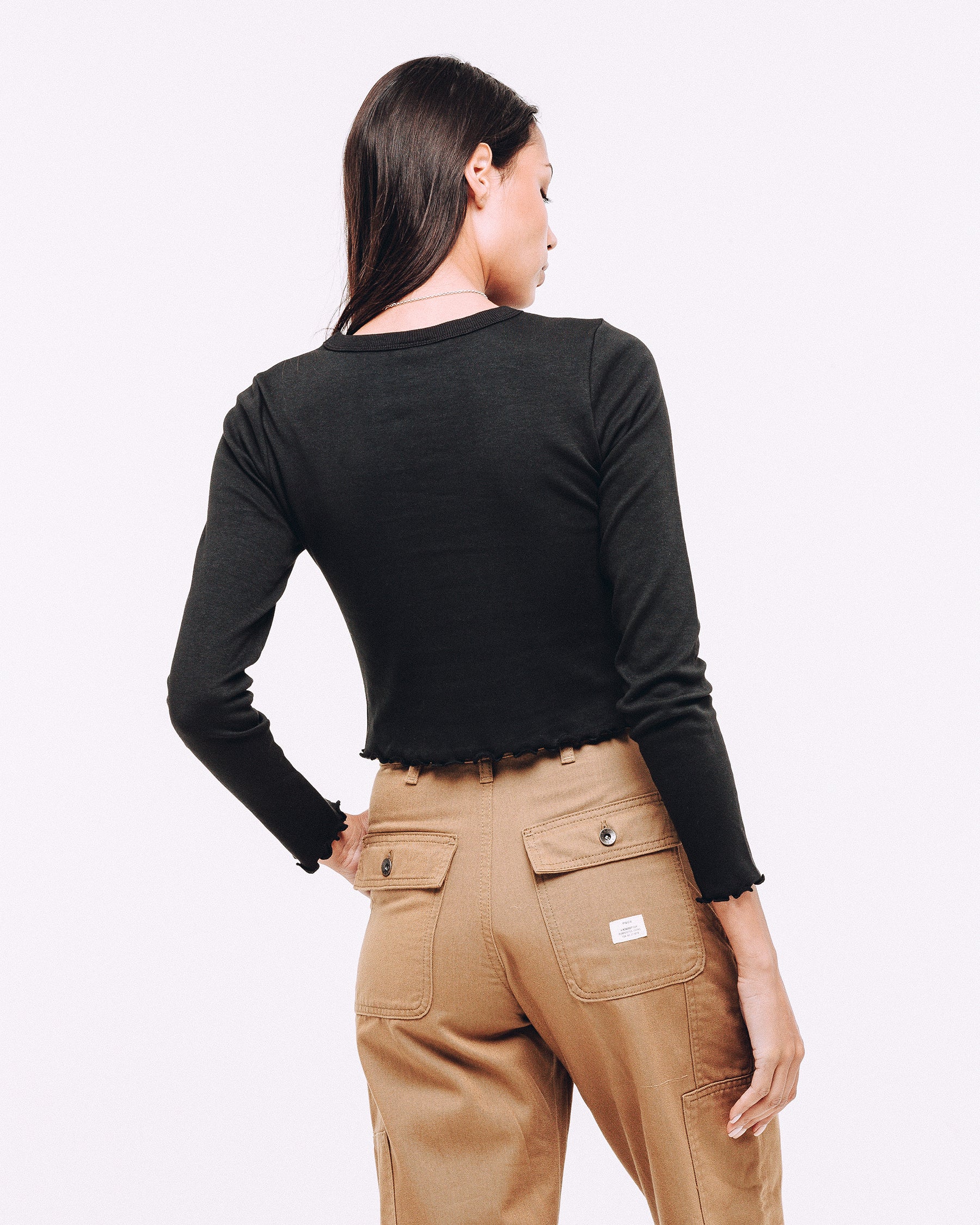 Swallow Longsleeve Baby T-Shirt - Washed Black