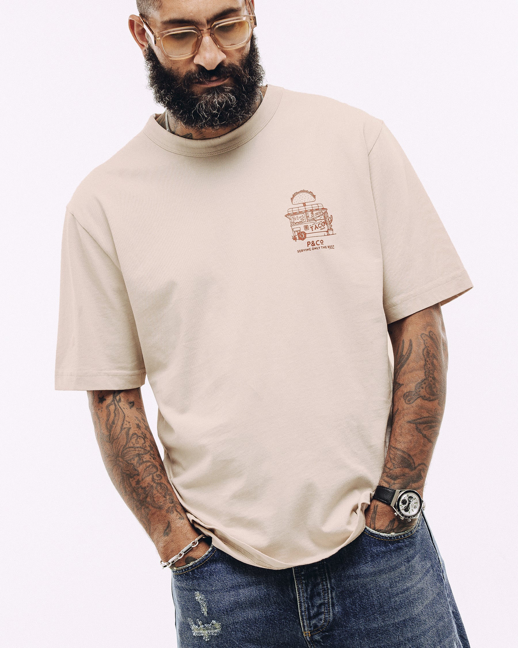 Taco Truck T-Shirt - Bone