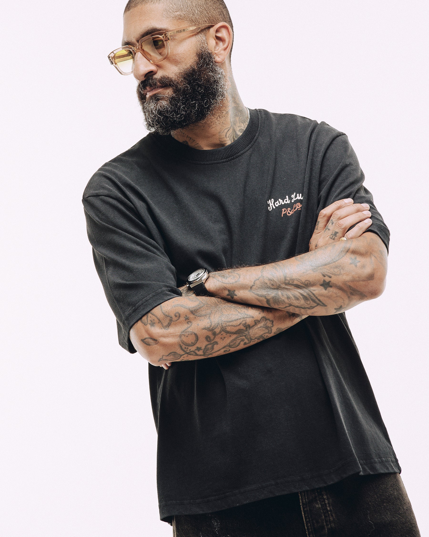 Hard Luck Club Boxy T-Shirt - Washed Black