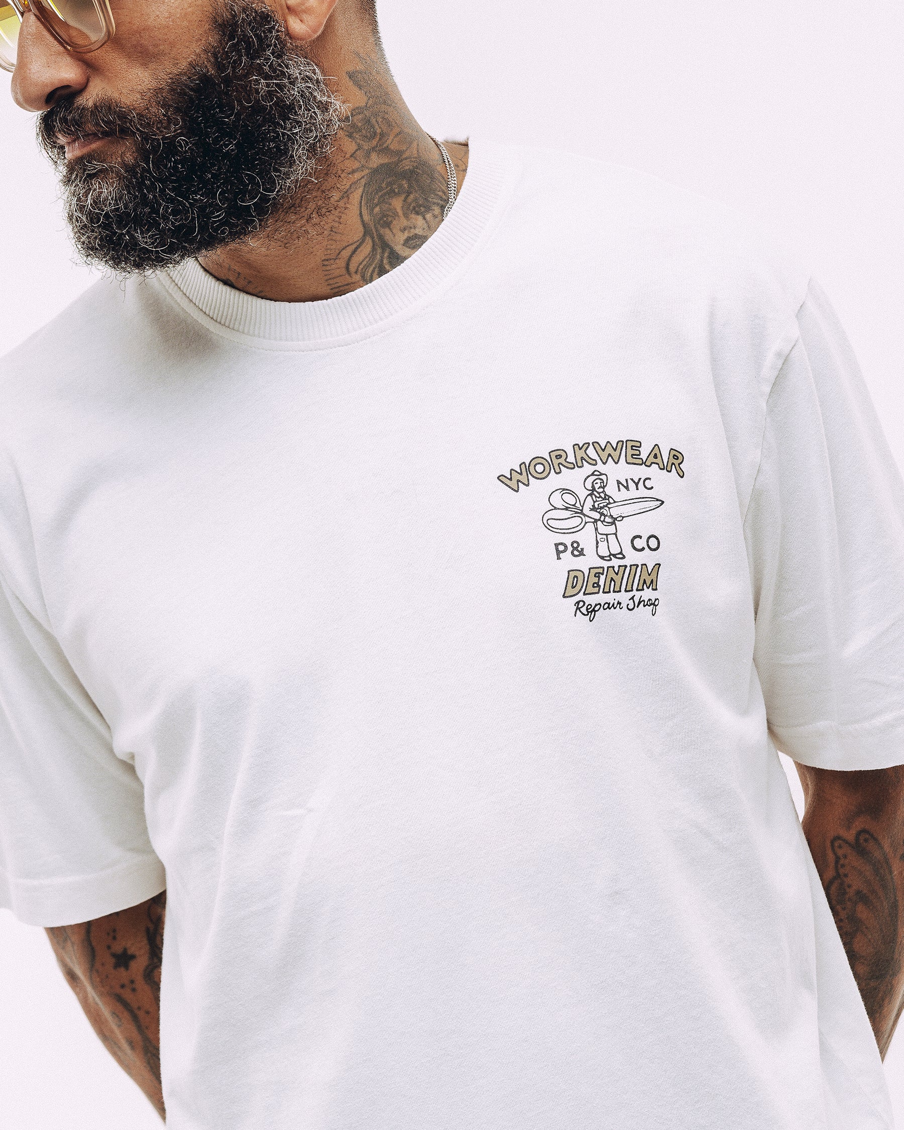 Workwear & Denim Boxy T-Shirt - Off White