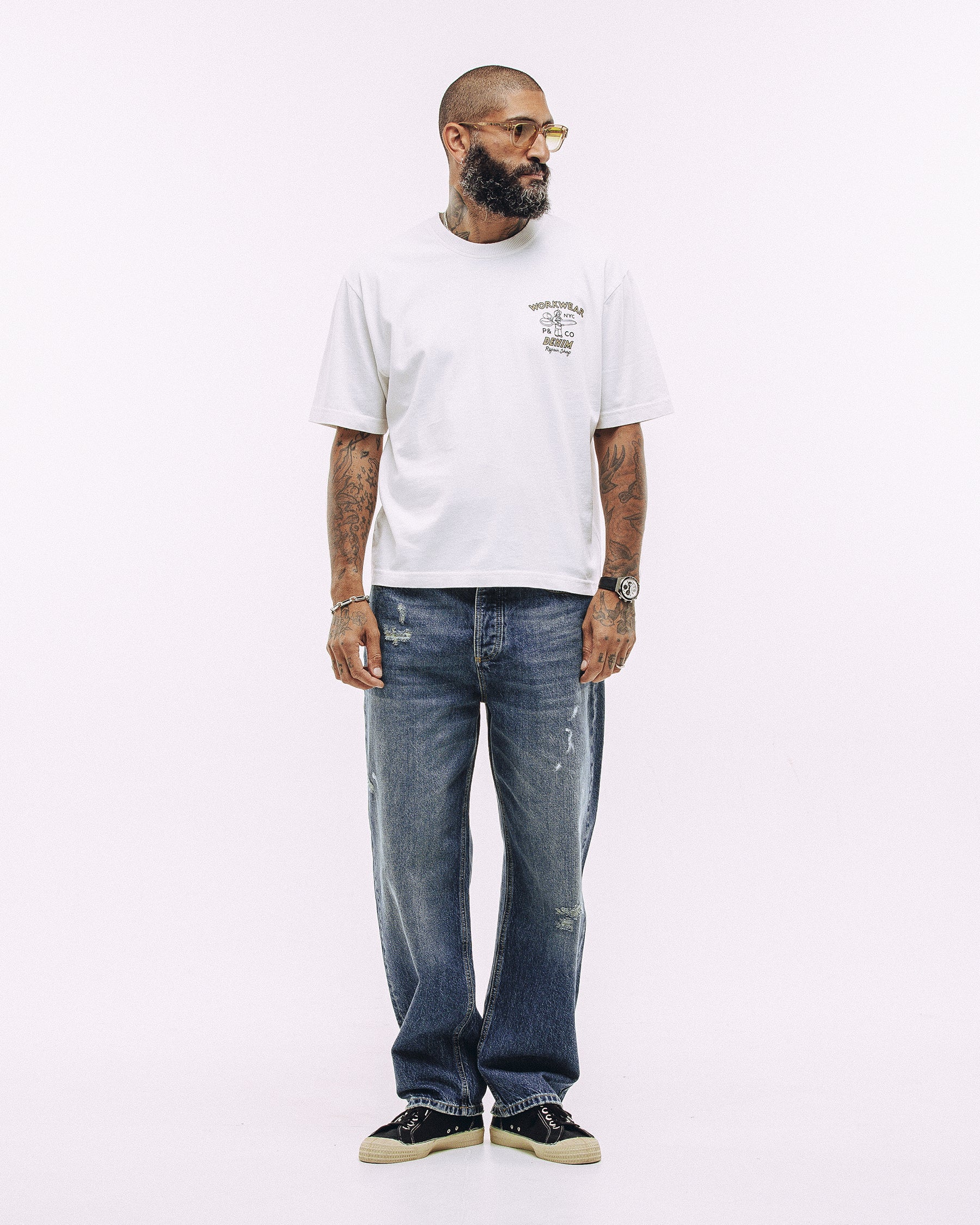 Workwear & Denim Boxy T-Shirt - Off White