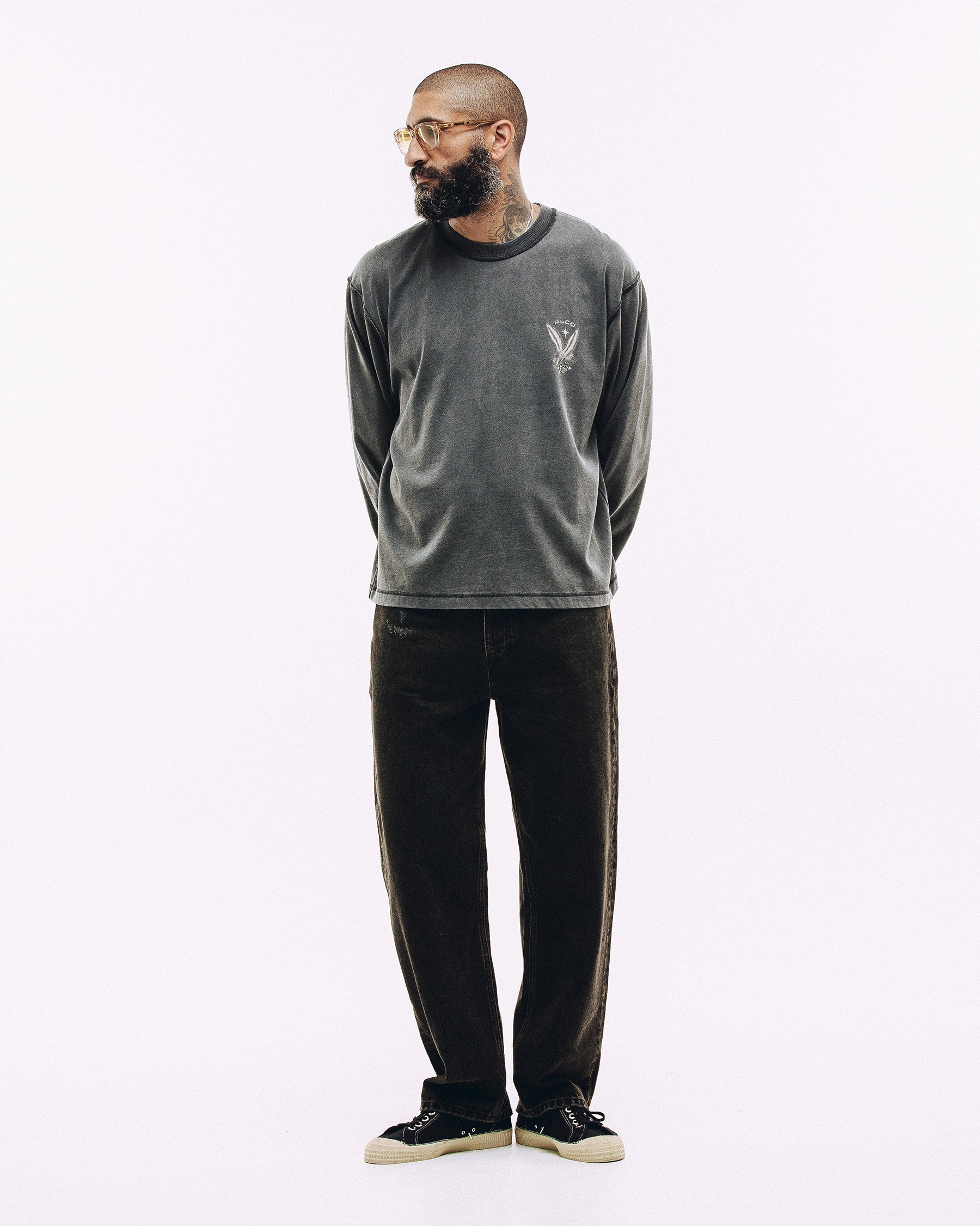 Eagle Flash Longsleeve T-Shirt - Acid Wash