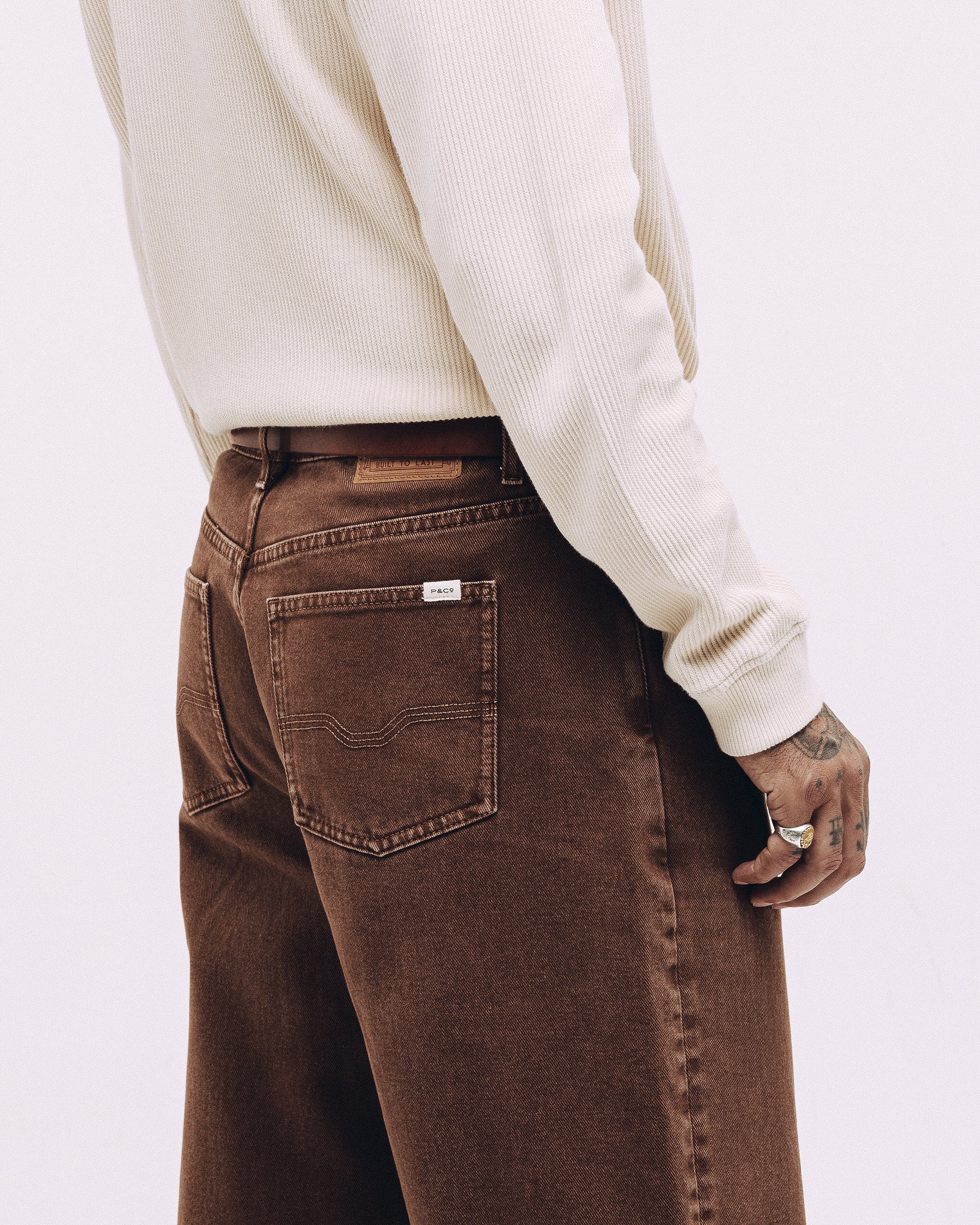 Washed Brown Barstow Denim Jean | P&Co Men's Bottoms ‐ P&Co - A