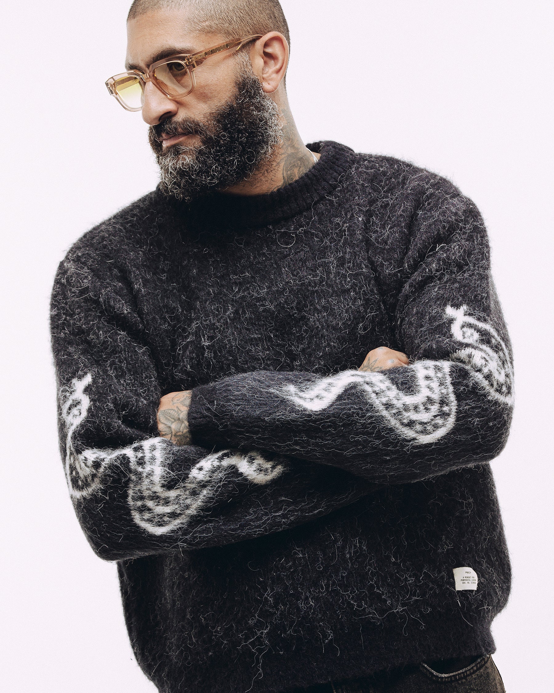 Toro Knitted Jumper - Washed Black