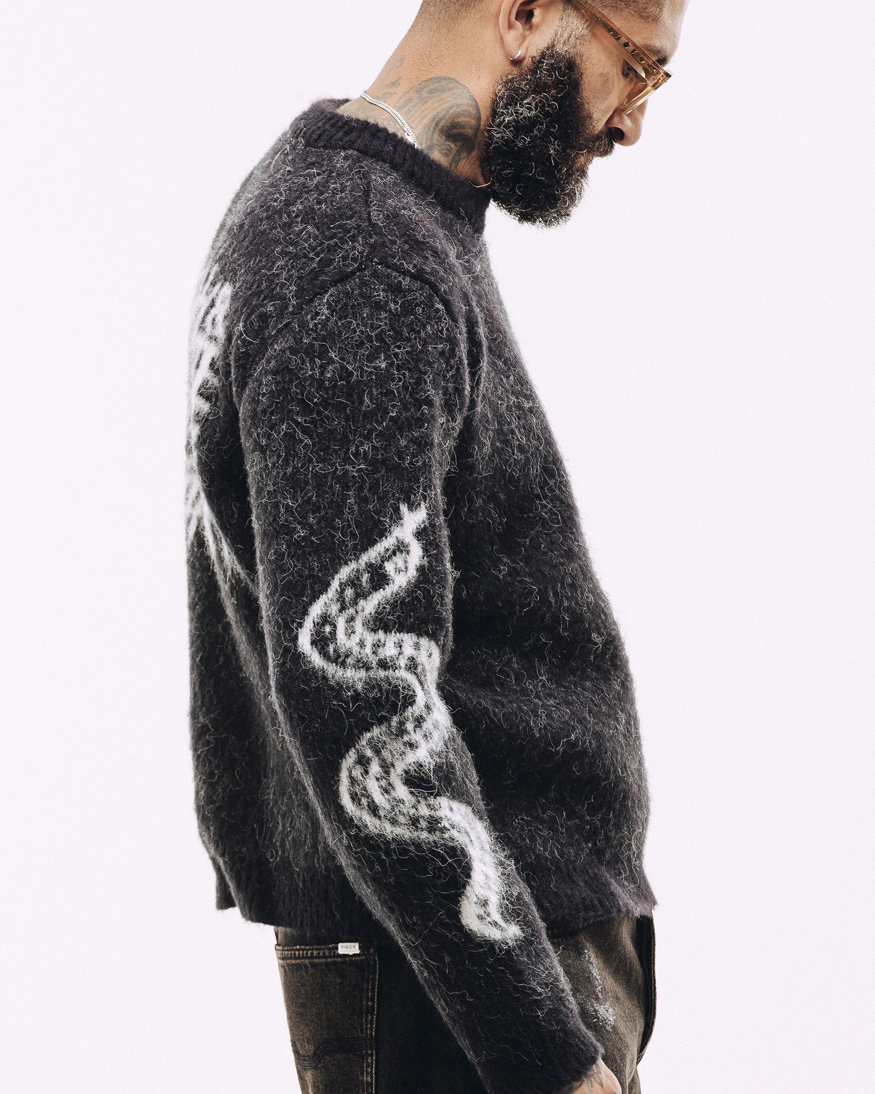 Toro Knitted Jumper - Washed Black