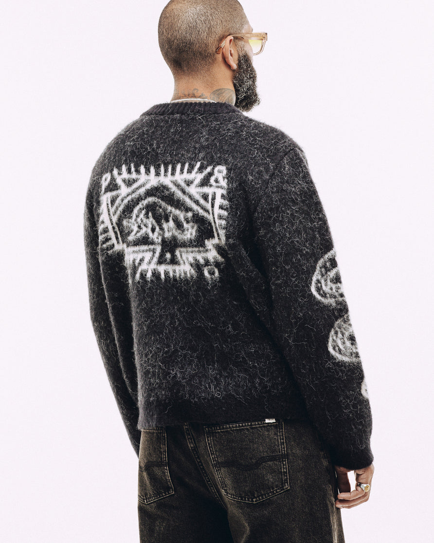 Toro Knitted Jumper - Washed Black