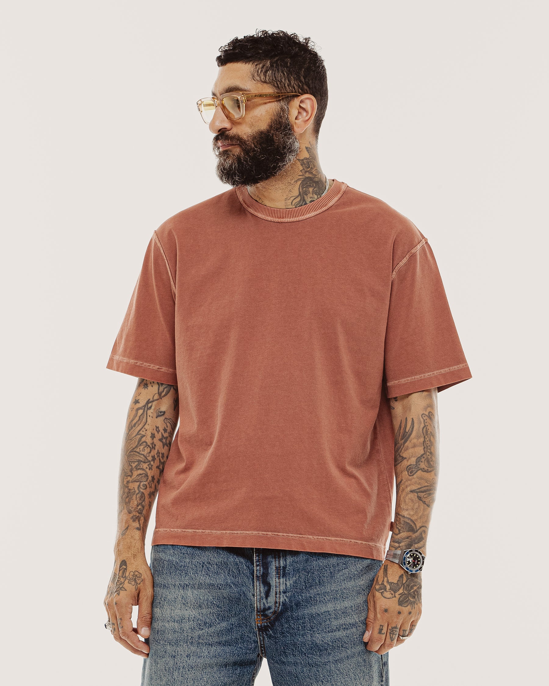 Essential Boxy T-Shirt - Clay
